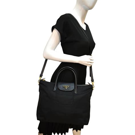 prada bn2541 size|PRADA Tessuto Nylon & Saffiano Leather Tote Bag Black BN2541.